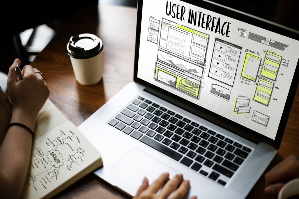 website development layout sketch drawing